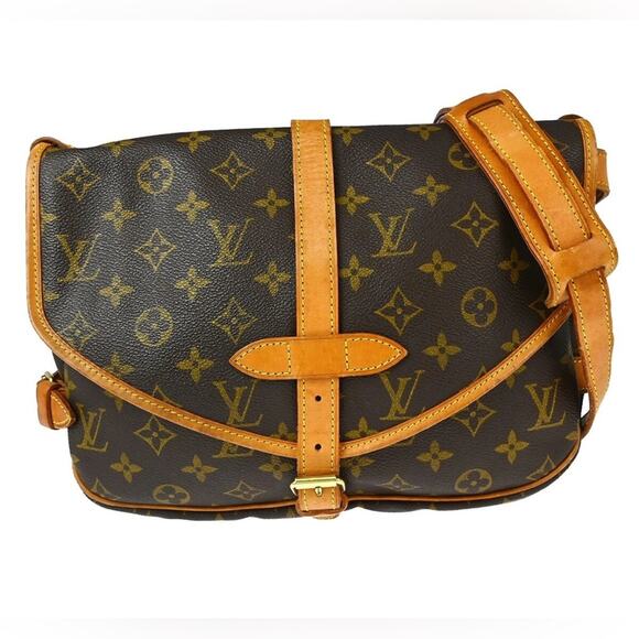 AUTHENTIC LOUIS VUITTON MONOGRAM SAUMUR 30 MESSENGER SHOULDER BAG AR0993 - Picture 1 of 7
